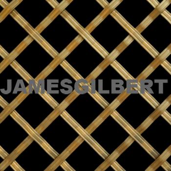 Handwoven Brass Decorative Grille with 5mm Reeded Wire and 19mm Diamond Aperture